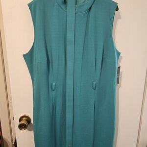 New York & Company Vibrant Teal Dress